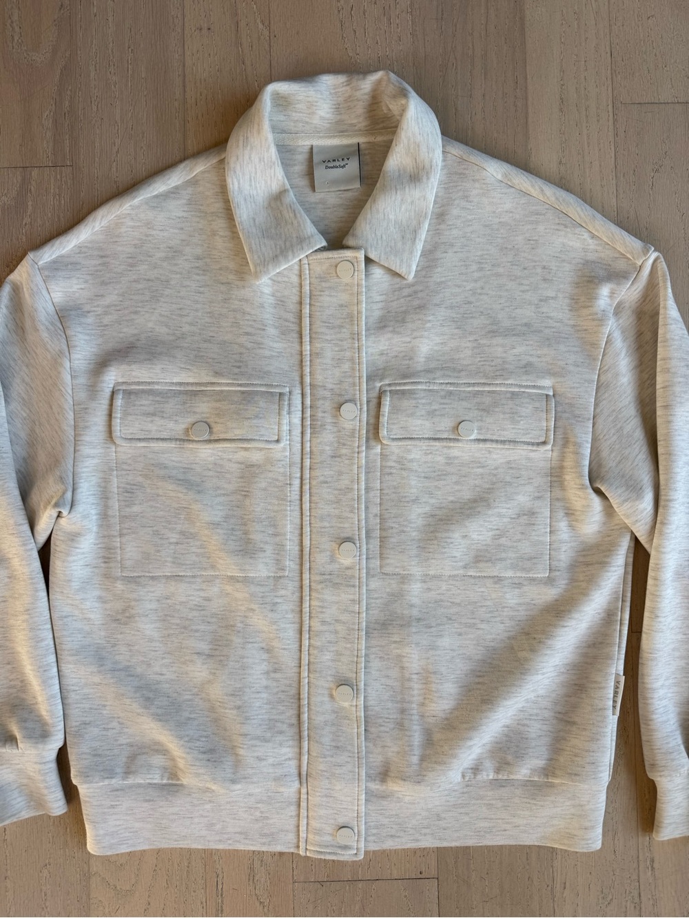 Varley Double Soft Jacket in Ivory Marl